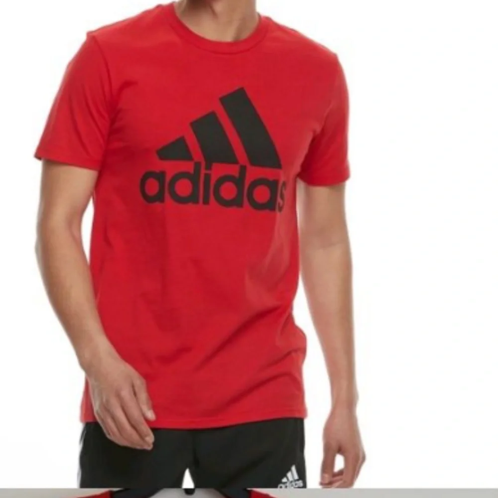 Men’s Adidas Red Short Sleeve Tee